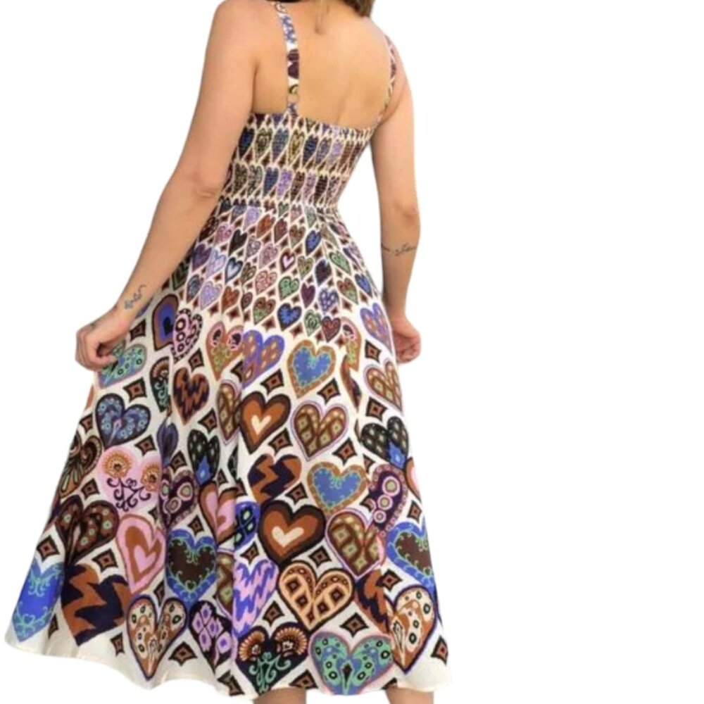 FARM Rio Multicolor Heart Pattern Dress - Picture 4 of 16